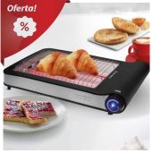 Sogo Tostadora plana horizontal Obt&eacute;n un pan crujiente, tostado exactamente a tu gusto
Gracias a su control electr&oacute;nico, puedes tostar el pan a seis niveles de temperatura distintos para obtener el resultado que desees. Con este aparato disfrutar&aacute;s del a