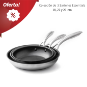  Colecci&oacute;n de 3 Sartenes Essentials