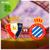 Sorteo de 2 entradas dobles para el partido Osasuna vs RCD Espanyol.