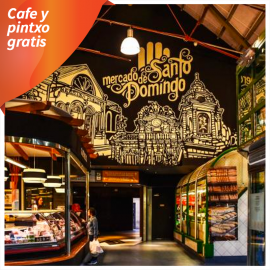 Café y pintxo en el Mercado de Santo Domingo con tu compra de 20 euros