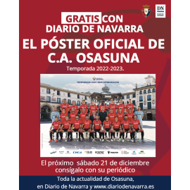 Consigue el póster oficial de Osasuna 2025 con  Diario de Navarra