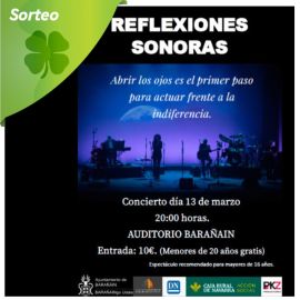 Sorteo de 4 entradas dobles para Reflexiones Sonoras en Auditorio de Barañain