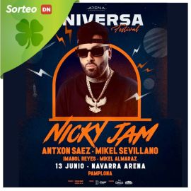Sorteo de 2 entradas dobles para el concierto de NICKY JAM en el Navarra Arena
