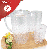 Juego de jarra y 4 vasos