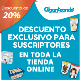 Giganteando, la nueva marca de Diario de Navarra enfocada en productos para niños, te ofrecemos si eres suscriptor de Diario de Navarra, un cupón del 20% de descuento para comprar en  su tienda online.