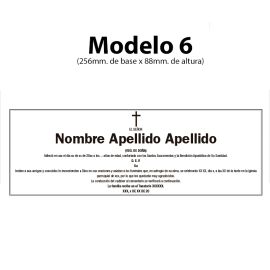 Esquela - Modelo 6 (256mm x 88mm)