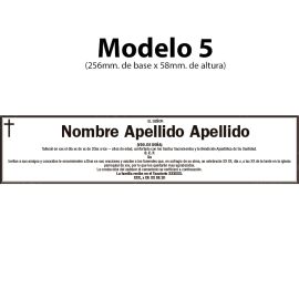 Esquela - Modelo 5 (256mm x 58mm)