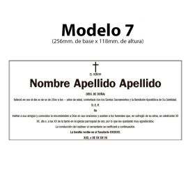 Esquela - Modelo 7 (256mm x 118mm)